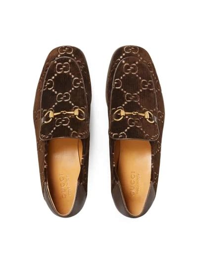 gucci horsebit gg velvet loafers|Gucci platform horsebit loafers.